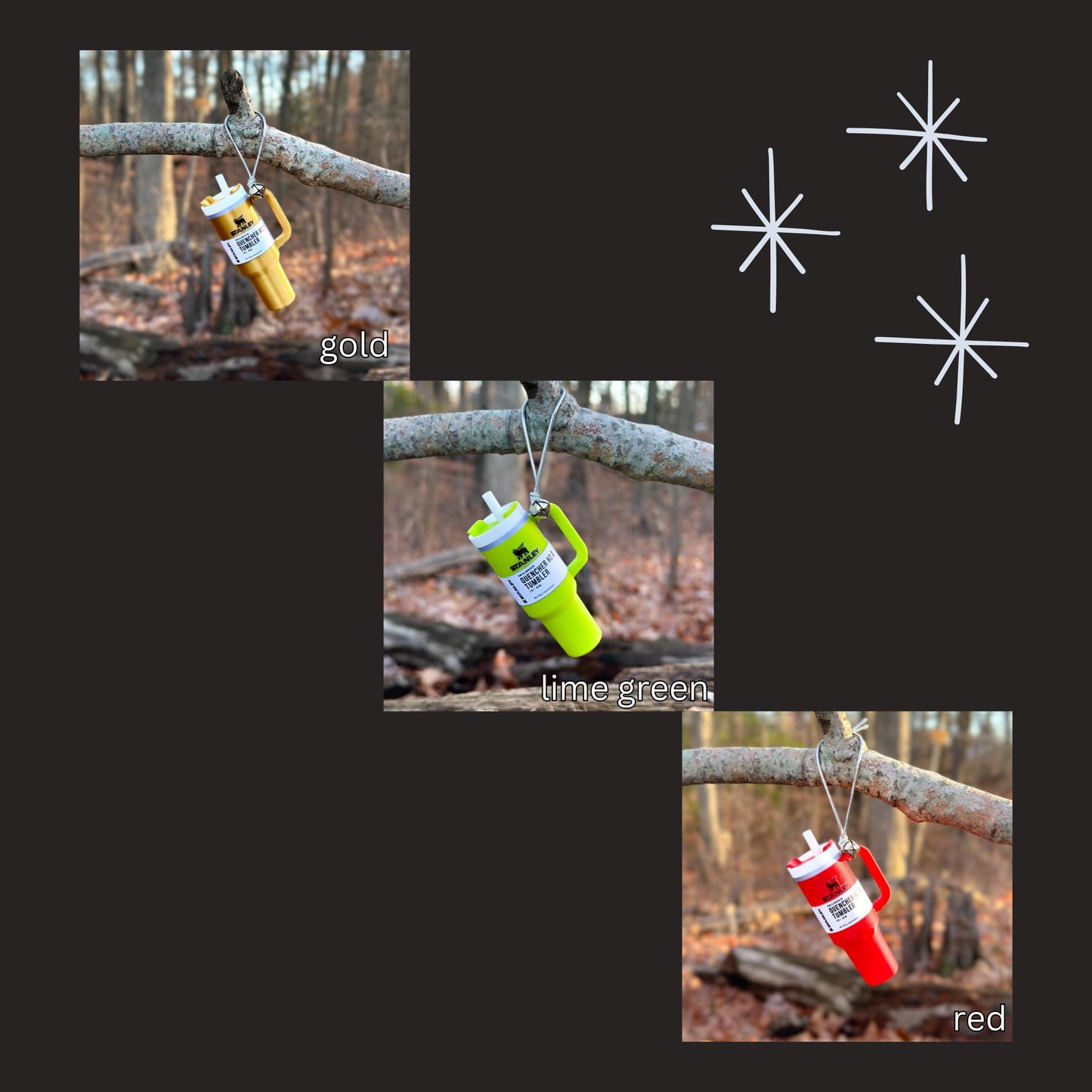 Mini 3D Printed Stanley Tumbler Ornament: Fidget Toy