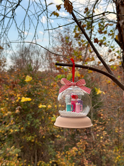 Snow Globe Stanley Tumbler Ornament | 2025 Stanley-Inspired Christmas Ornament