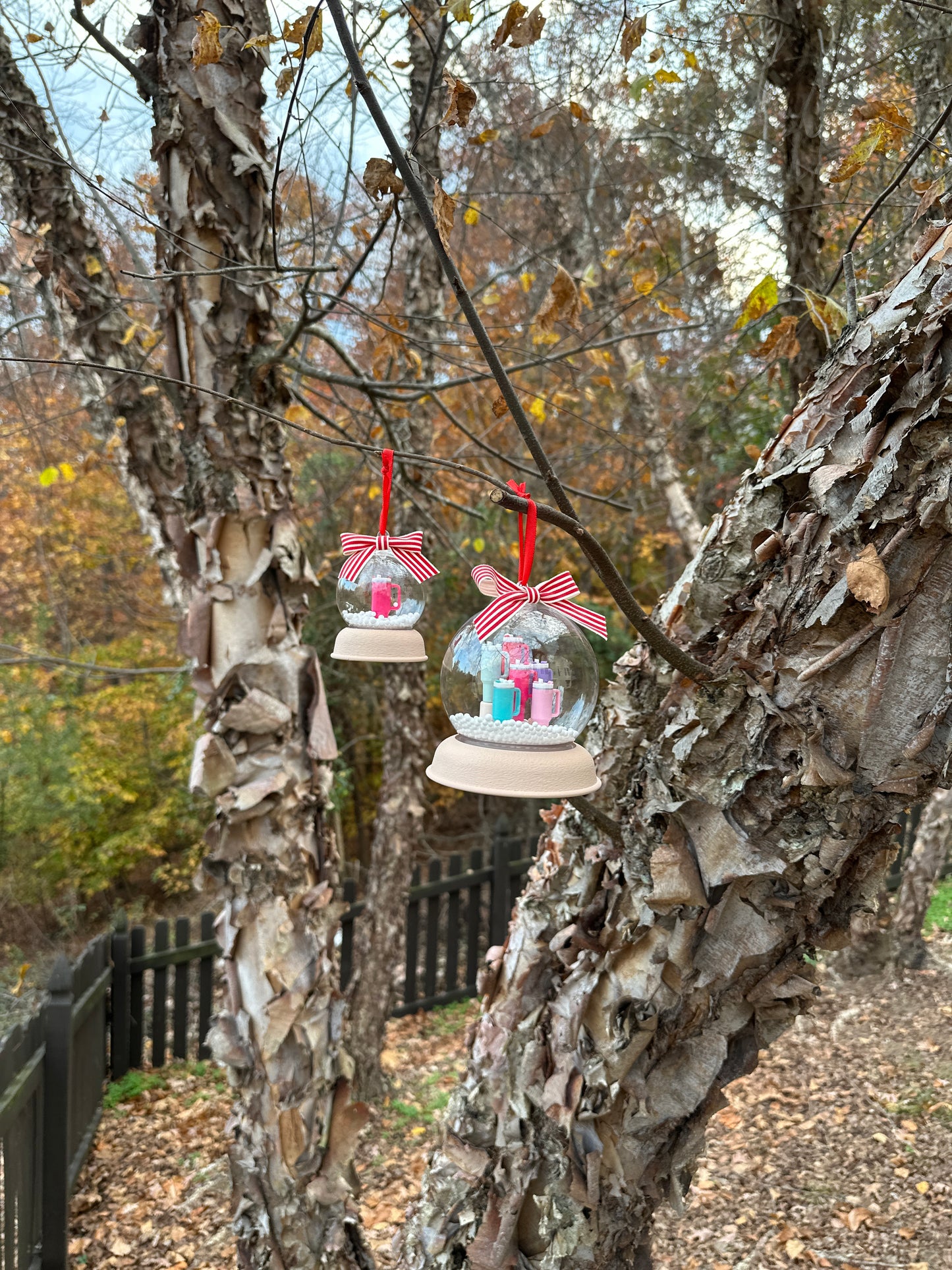 Snow Globe Stanley Tumbler Ornament | 2025 Stanley-Inspired Christmas Ornament