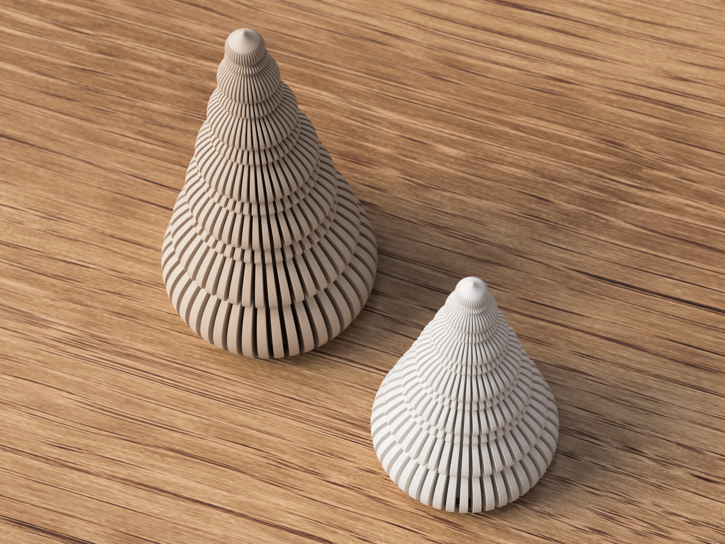 Modern Nordic Japandi Christmas Tree Décor | Minimal Spiral Tealight Tree