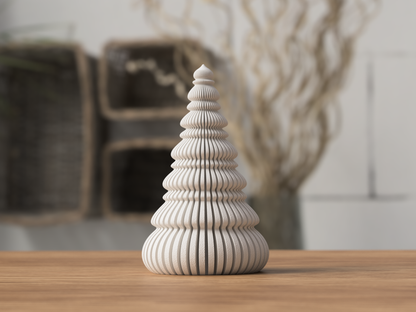 Modern Nordic Japandi Christmas Tree Décor | Minimal Spiral Tealight Tree