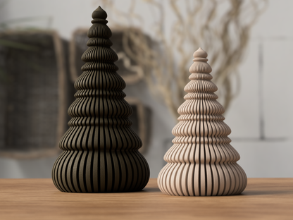 Modern Nordic Japandi Christmas Tree Décor | Minimal Spiral Tealight Tree