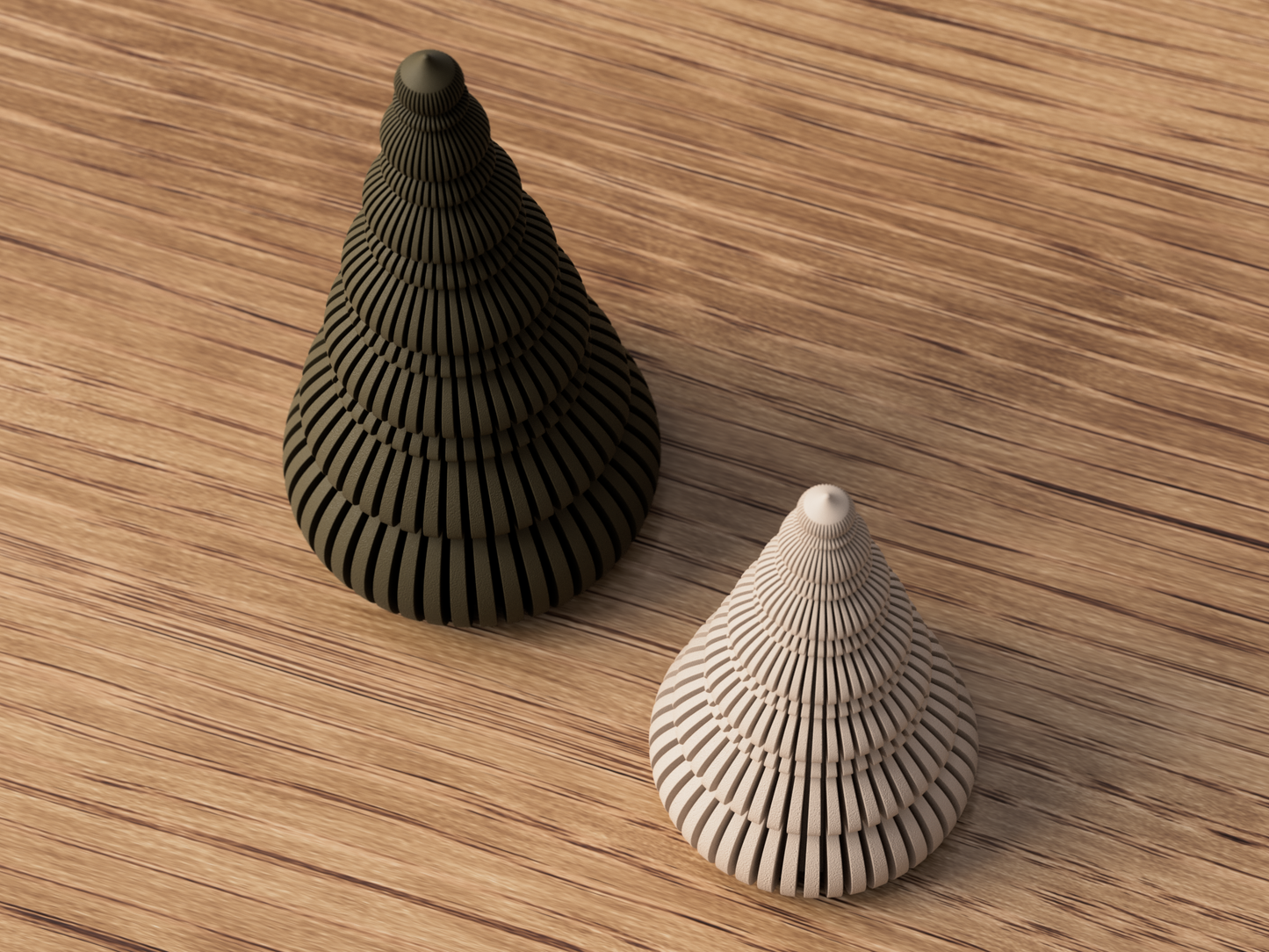 Modern Nordic Japandi Christmas Tree Décor | Minimal Spiral Tealight Tree