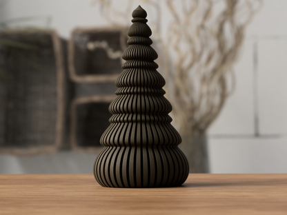 Modern Nordic Japandi Christmas Tree Décor | Minimal Spiral Tealight Tree