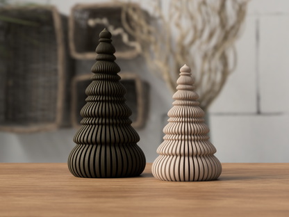 Modern Nordic Japandi Christmas Tree Décor | Minimal Spiral Tealight Tree