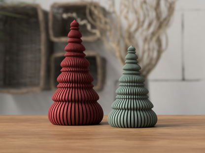 Modern Nordic Japandi Christmas Tree Décor | Minimal Spiral Tealight Tree