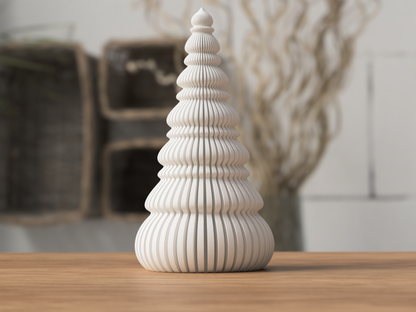 Modern Nordic Japandi Christmas Tree Décor | Minimal Spiral Tealight Tree