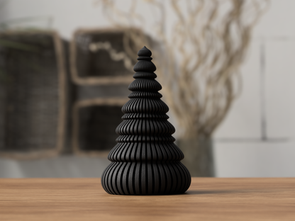 Modern Nordic Japandi Christmas Tree Décor | Minimal Spiral Tealight Tree