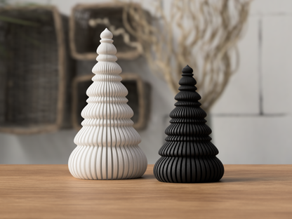 Modern Nordic Japandi Christmas Tree Décor | Minimal Spiral Tealight Tree