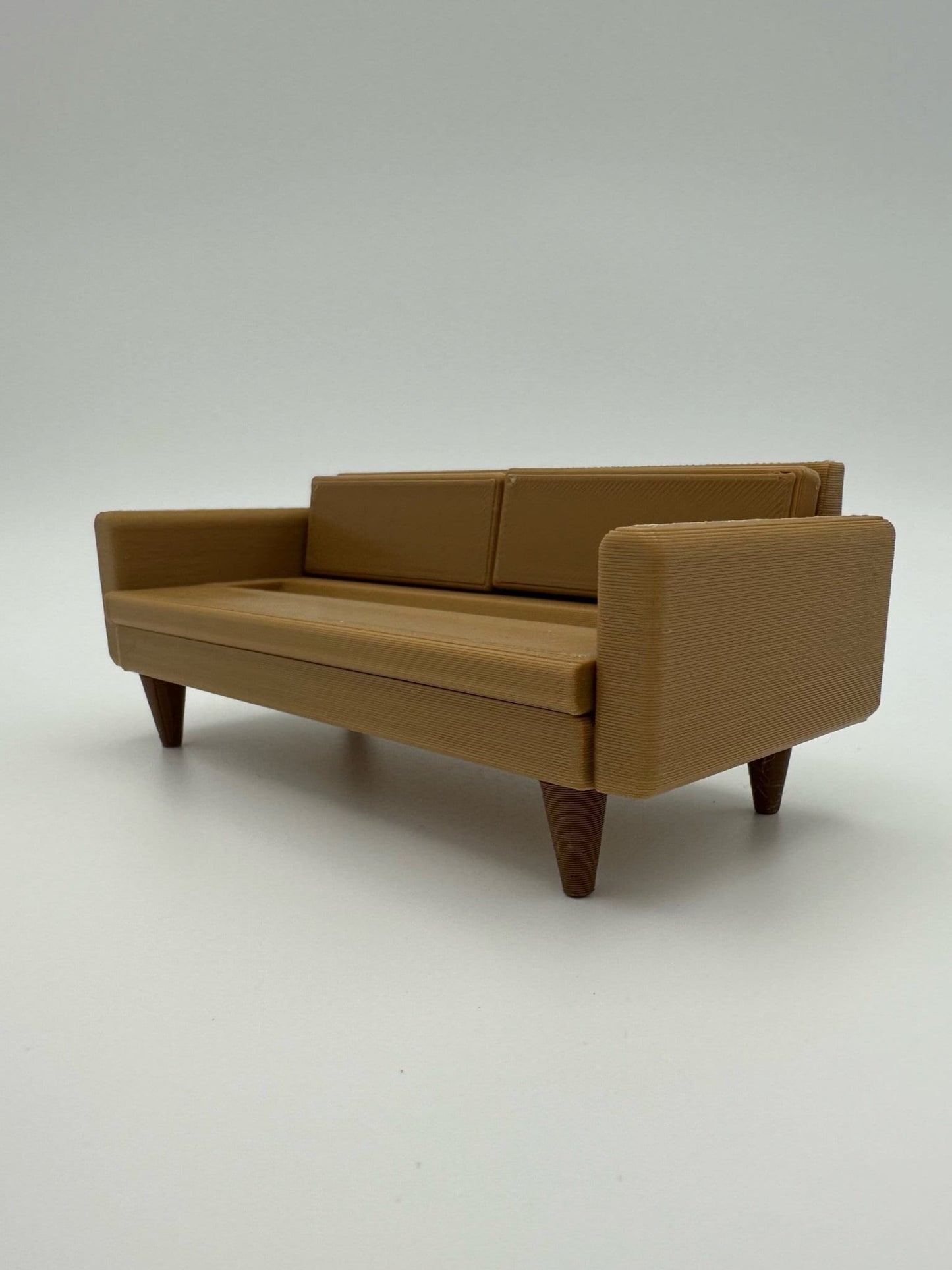 3D Printed Mini Sofa Business Card Holder: Modern Desk Organizer