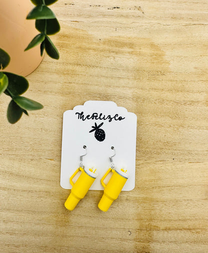 Mini Tumbler Earrings, Cute Jewelry Gift, Drink Lover Accessory, Everyday Wear