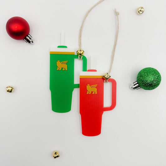 Customizable Name Stanley 2D Ornament Gift Tag Set of 2: Holiday Tags