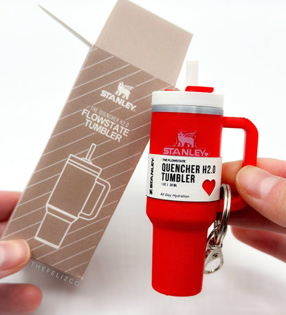 Miniature Valentine Stanley Tumbler Keychain | Chapstick Holder