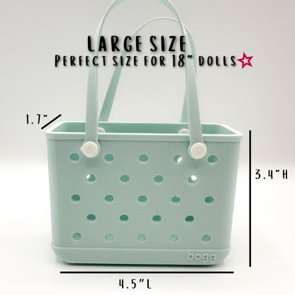 Mini Bogg Bag Accessory, Doll Size Tote, Hard Plastic Mini Bag, Bag Charm Insert, Purse Decor