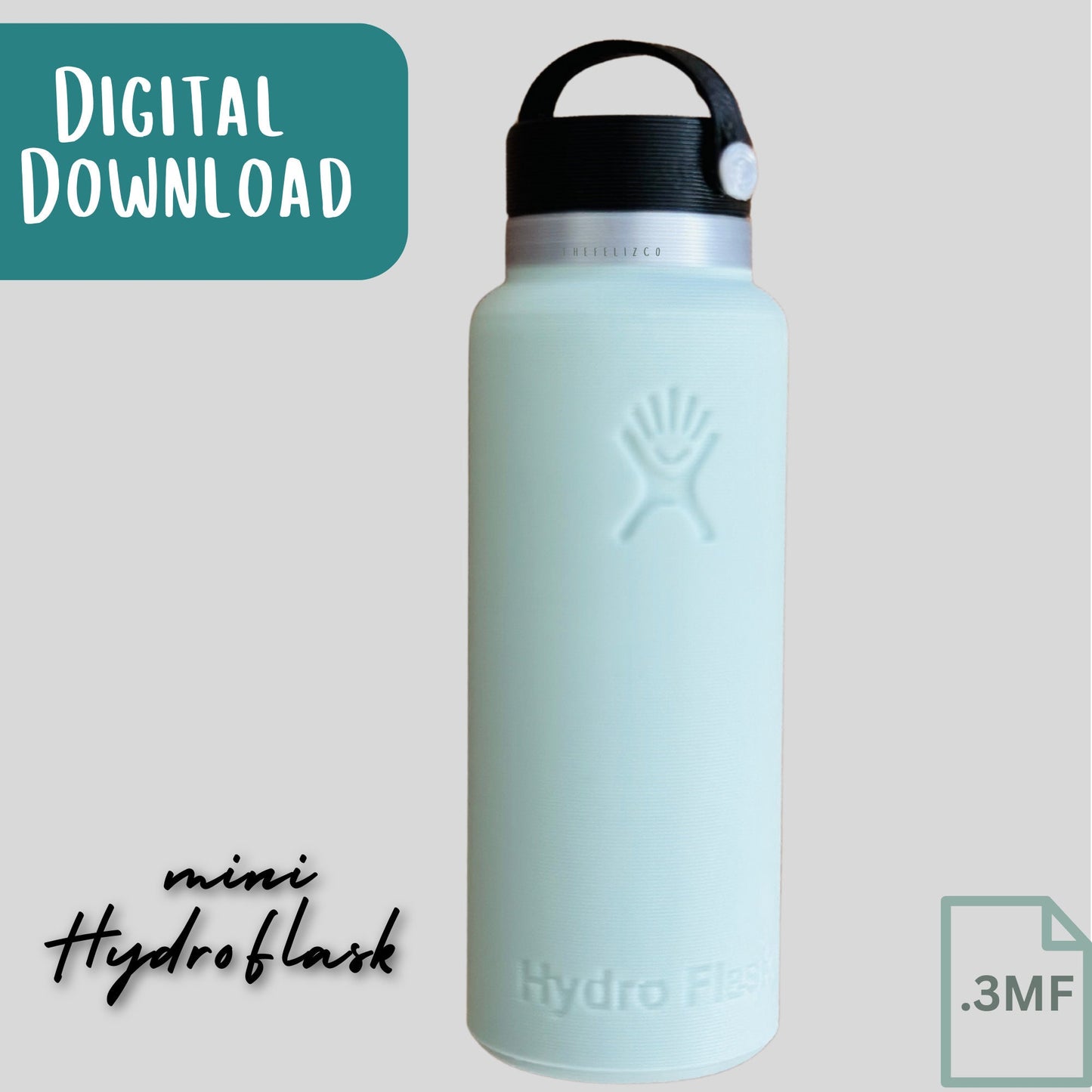 Mini Bottle Charm STL File, 3MF Digital Download, Printable Mini Accessory, DIY Keychain Design