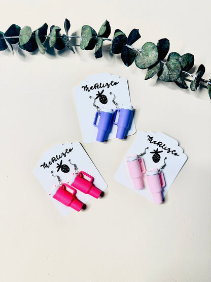 Mini Tumbler Earrings STL File, 3MF Digital Download, Printable Jewelry File, DIY Accessory Design