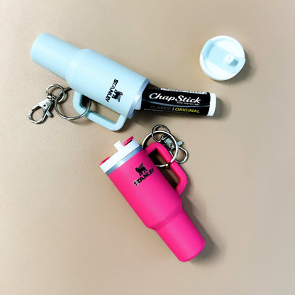 Mini Stanley Tumbler Keychain Chapstick Holder | Lip Balm Accessory | 3d Printed