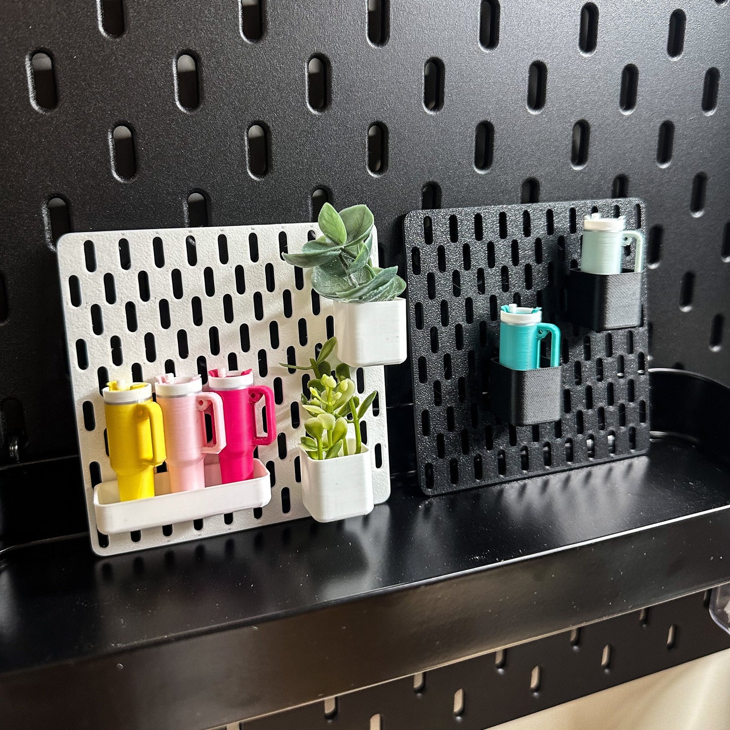 Mini Pegboard Organizer, Wall Desk Decor, Dollhouse Storage Board, Craft Room Accessory