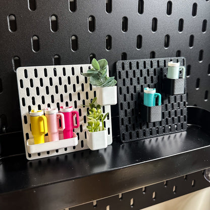 Mini Pegboard Organizer, Wall Desk Decor, Dollhouse Storage Board, Craft Room Accessory