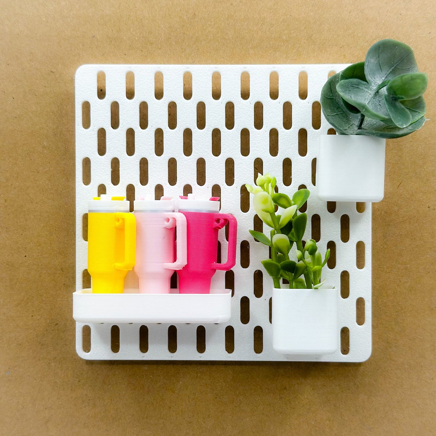 Mini Pegboard Organizer, Wall Desk Decor, Dollhouse Storage Board, Craft Room Accessory