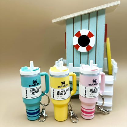3D Printed Miniature Stanley Tumbler Keychain: Chapstick Holder