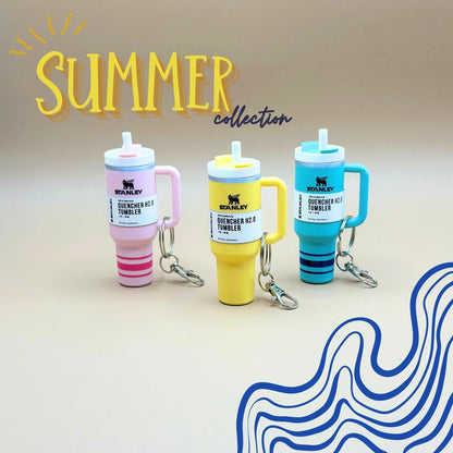 3D Printed Miniature Stanley Tumbler Keychain: Chapstick Holder