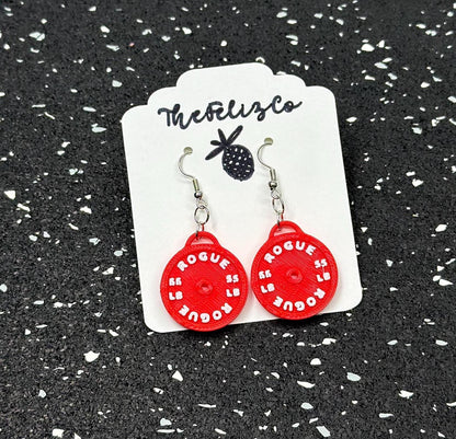 3D Printed Weightlifting Earrings: Rogue Miniature Dumbbell Jewelry