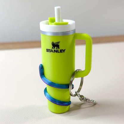 Halloween Snake Tumbler Keychain Chapstick Holder, Lip Balm Charm, Spooky Bag Accessory