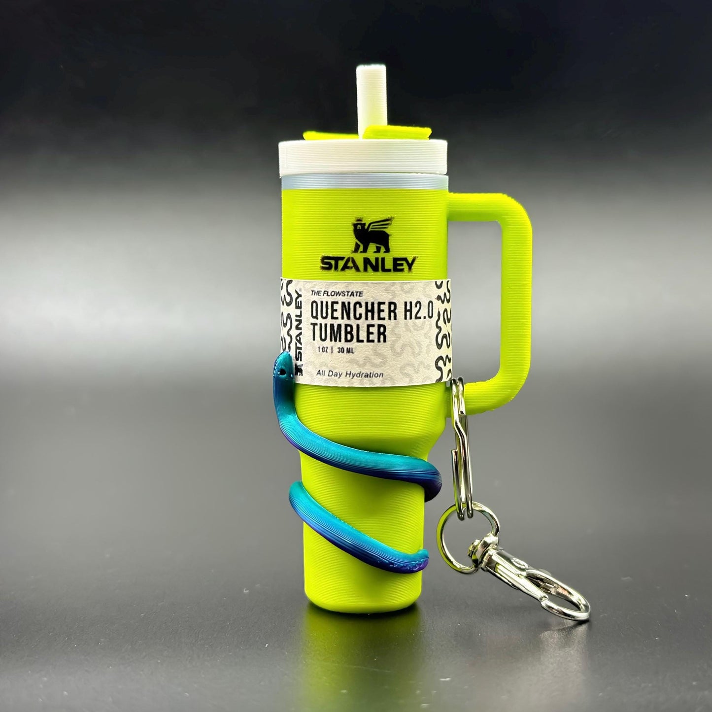 Halloween Snake Tumbler Keychain Chapstick Holder, Lip Balm Charm, Spooky Bag Accessory