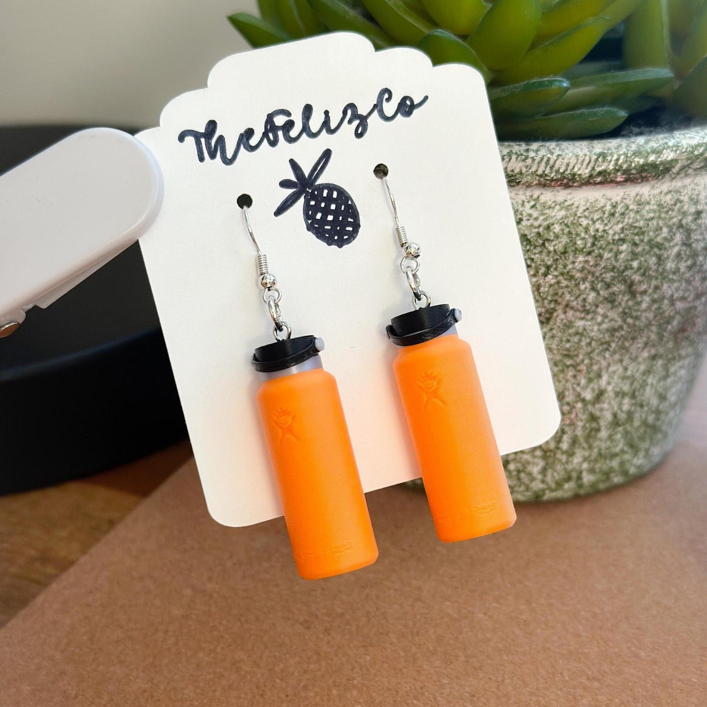 Mini Water Bottle Earrings, Bottle Style Jewelry, Cute Gift, Everyday Accessory