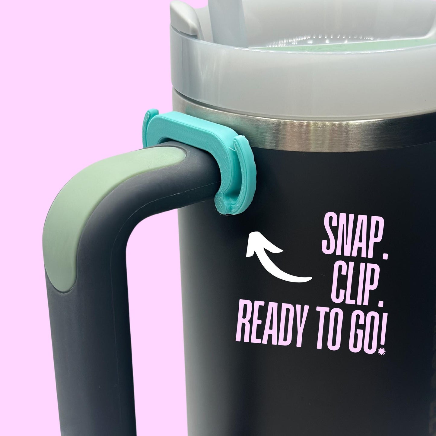 Stanley Tumbler Handle Clip: 3D Printed Key Charm Holder - 2 Pack