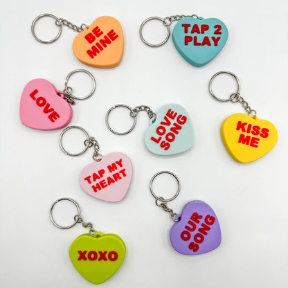 NFC Valentine Conversation Heart Keychain | Music Enthusiast | 3D Printed Gifts
