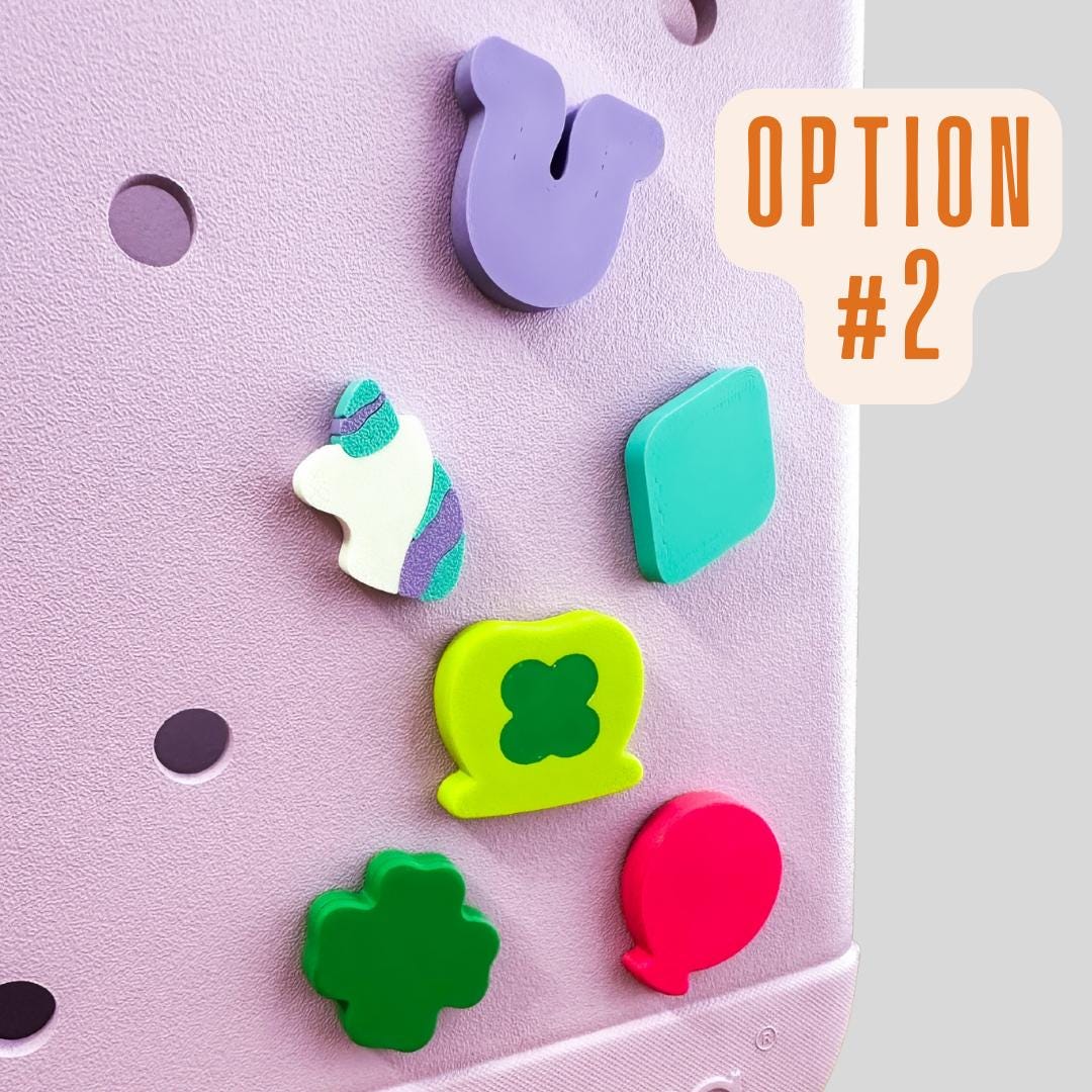 Lucky Charm Bogg Bag Accessories: 3D Printed Shoe Charms