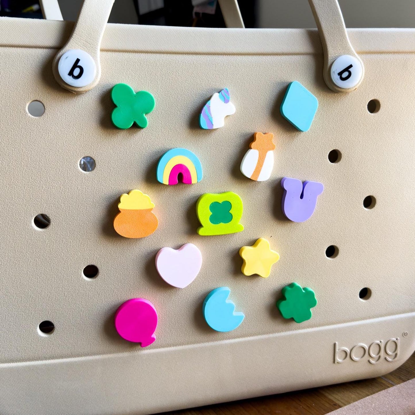 Lucky Charm Bogg Bag Accessory, Shoe Charm Set, Bag Charm Decor, Cute Gift