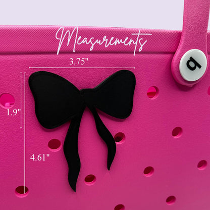 Coquette Bow Bogg Bag Attachment Decor | Halloween Accessory