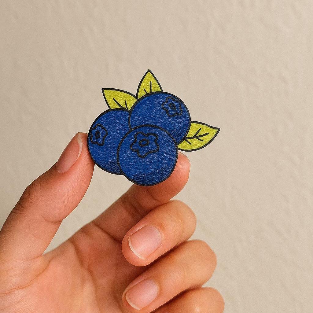 Fruit and Berries Bogg Bag Charm: 3D Printed Hard Plastic Decor