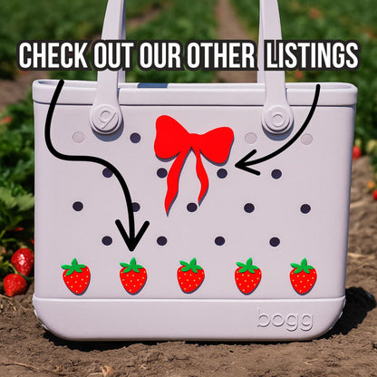 Blueberries Bogg Bag Charm: 3D Printed Hard Plastic Decor