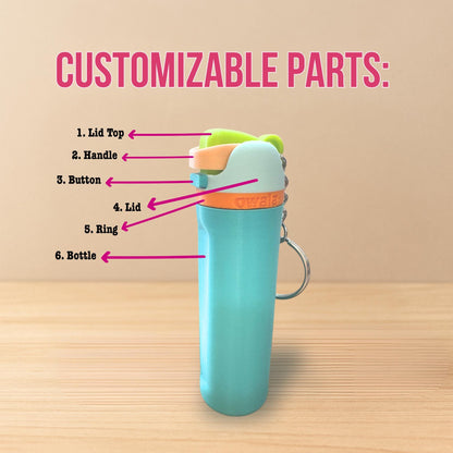 Custom Owala Lip Balm Holder Keychain: 3D Printed Miniature Water Bottle
