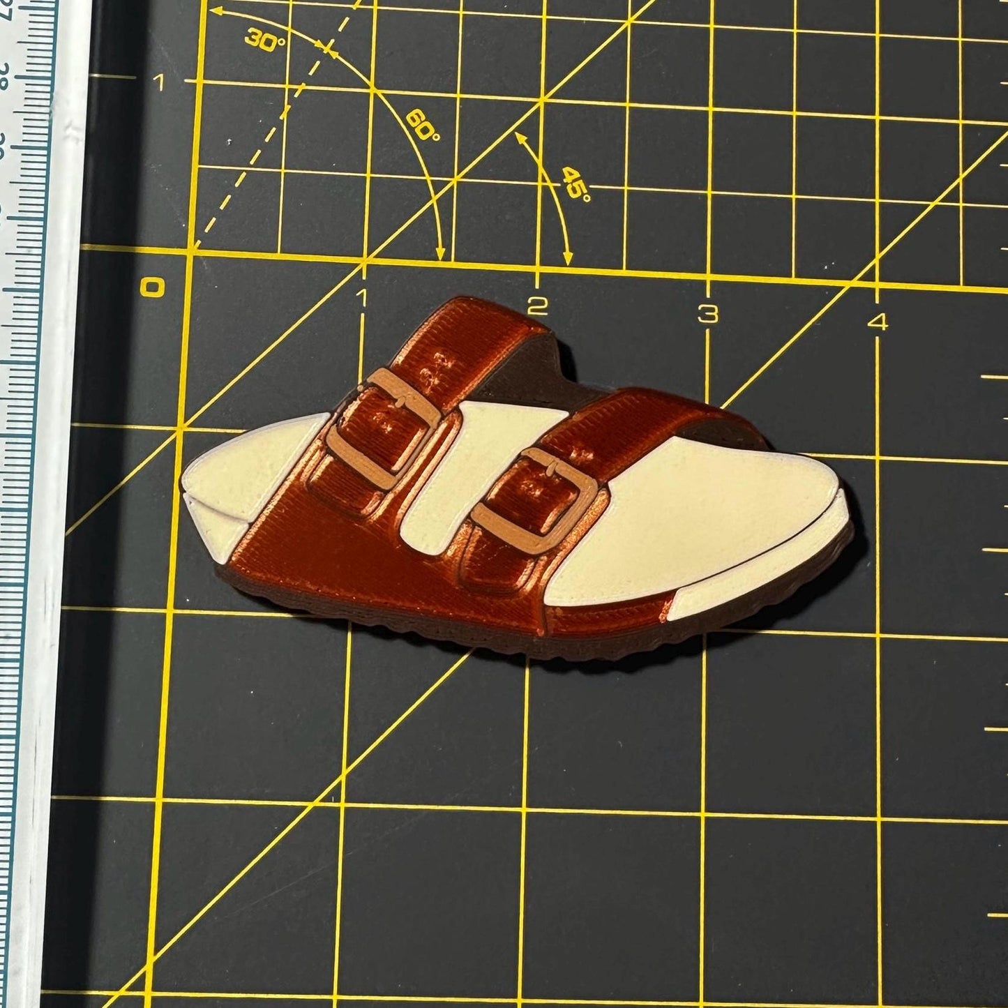 3D Printed Sandal Bogg Bag Charm: Hard Plastic Attachment