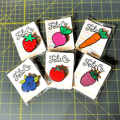 Fruit and Berries Bogg Bag Charm: 3D Printed Hard Plastic Decor