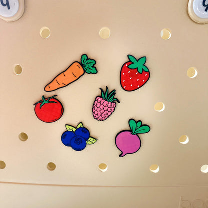 Fruit and Berries Bogg Bag Charm: 3D Printed Hard Plastic Decor