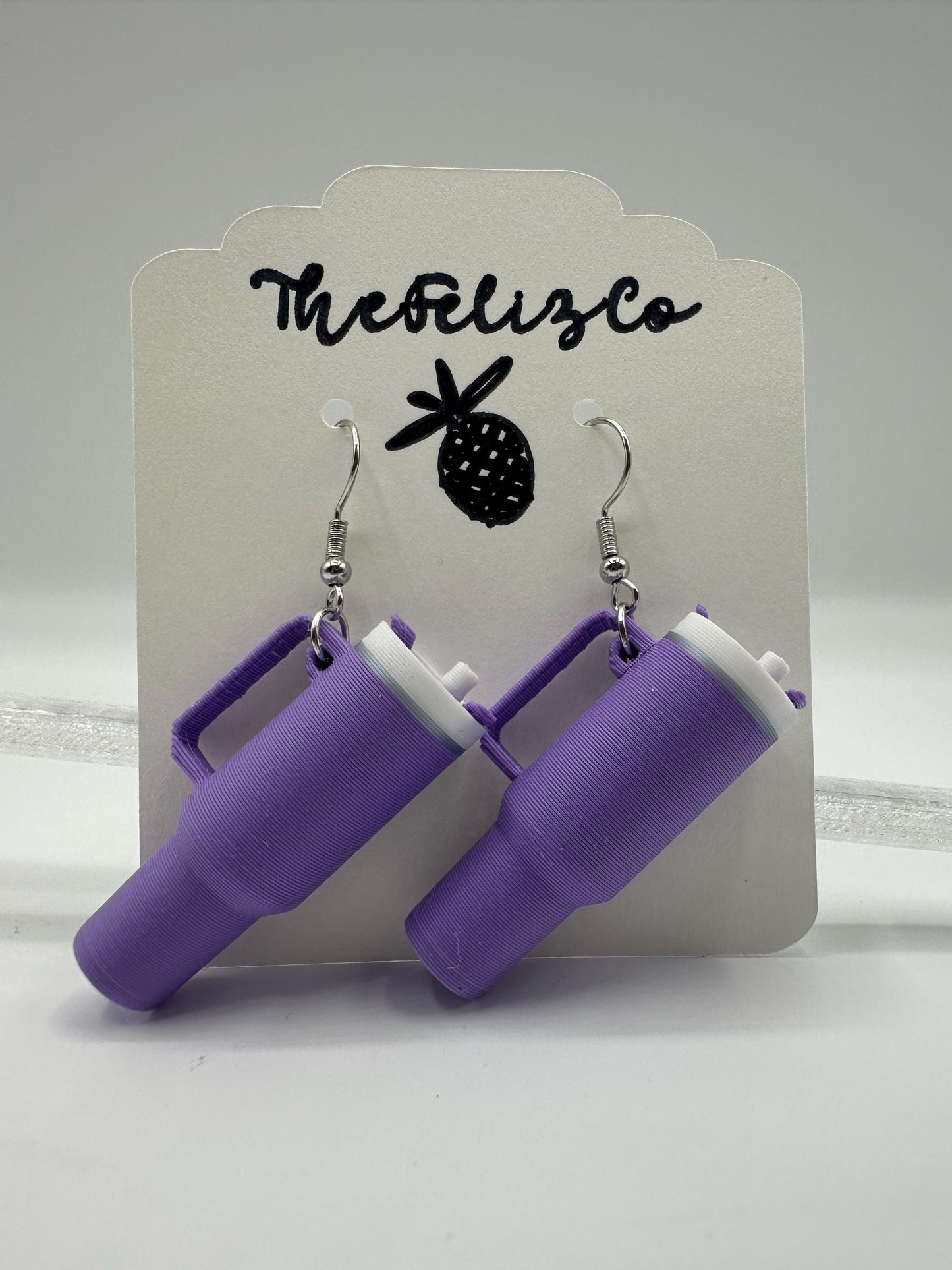 Mini Tumbler Earrings STL File, 3MF Digital Download, Printable Jewelry File, DIY Accessory Design