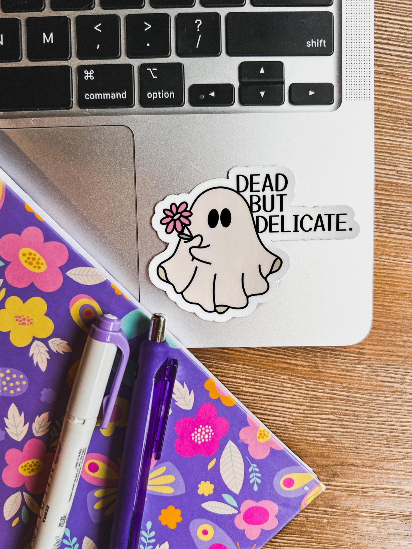 Cute Ghost Vinyl Sticker | Waterproof Halloween Laptop Decal
