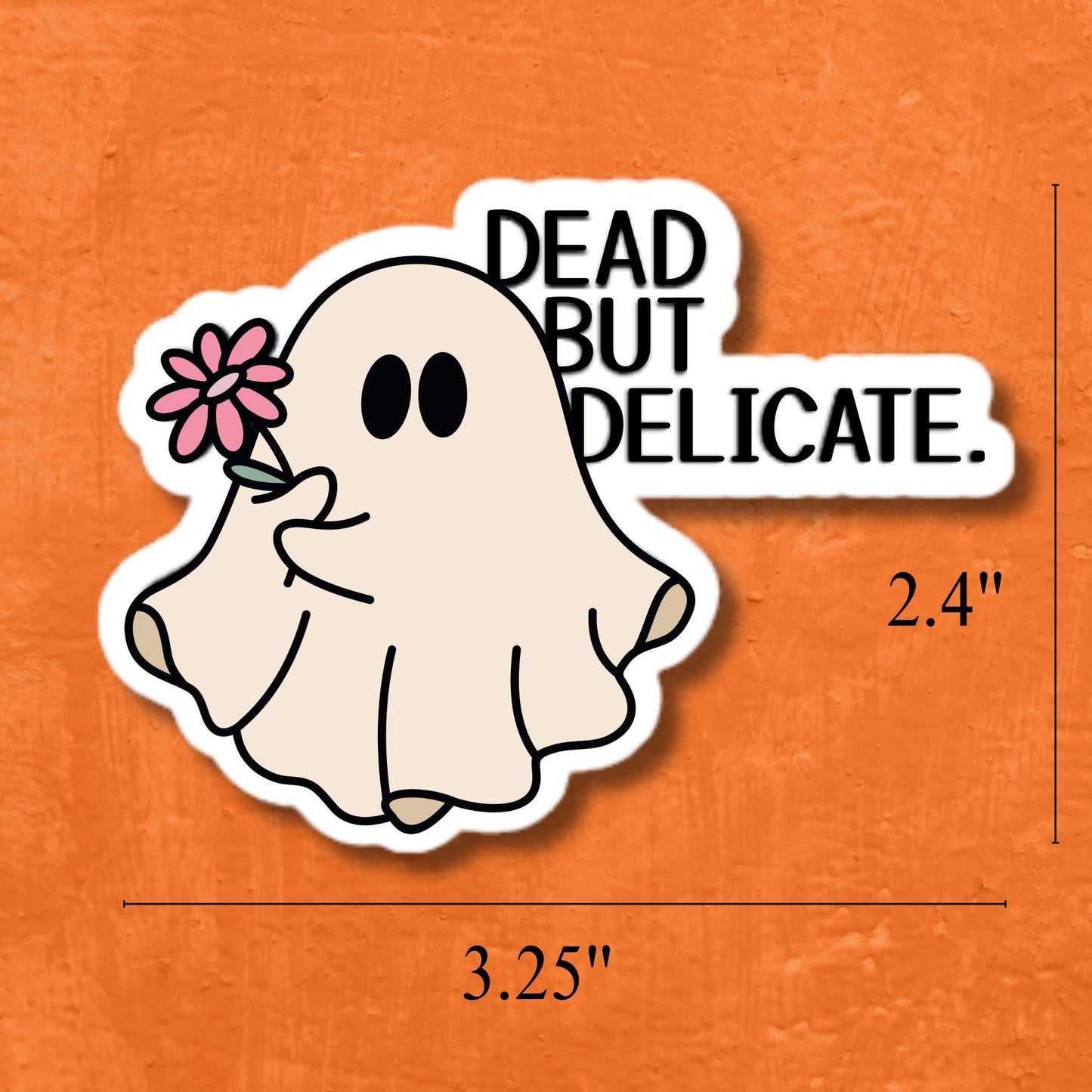 Cute Ghost Vinyl Sticker | Waterproof Halloween Laptop Decal