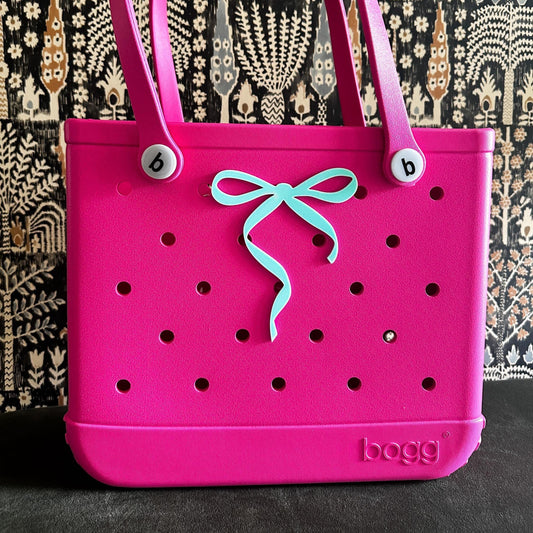 Coquette Thin Bow Bogg Bag Charm: Tote Attachment Halloween Accessory