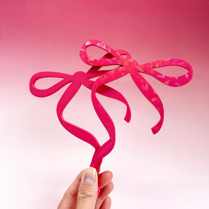 Coquette Thin Bow Bogg Bag Charm: Tote Attachment Valentine Accessory