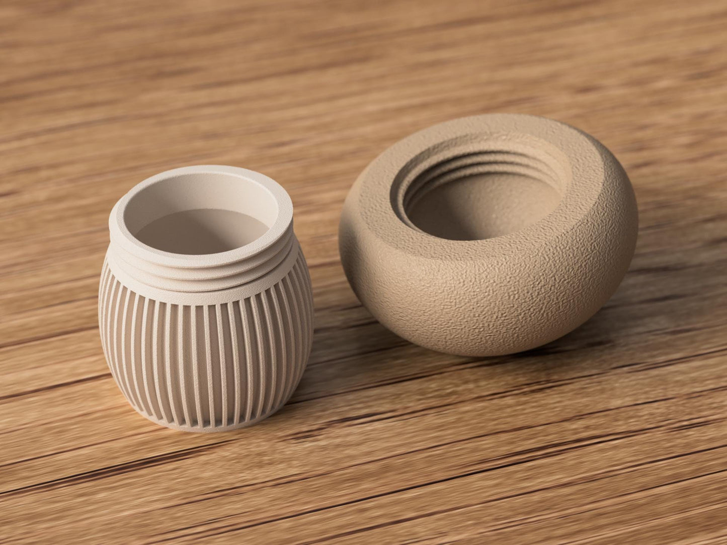 Japandi Mushroom Containers | Modern Minimalist Home Decor