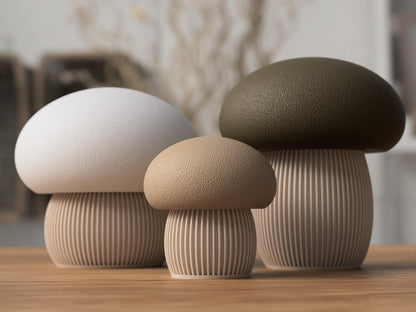 Japandi Mushroom Containers | Modern Minimalist Home Decor