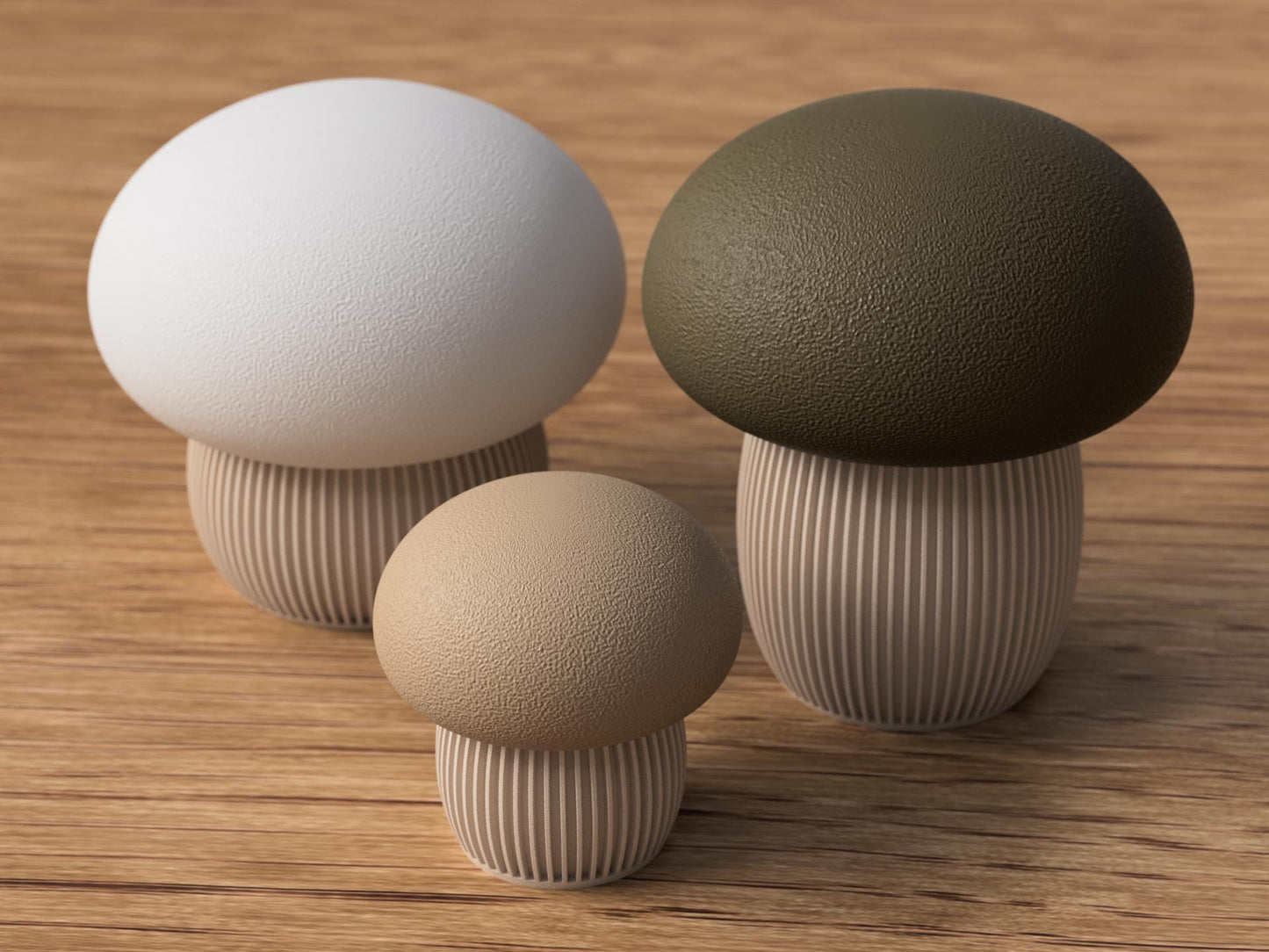 Japandi Mushroom Containers | Modern Minimalist Home Decor