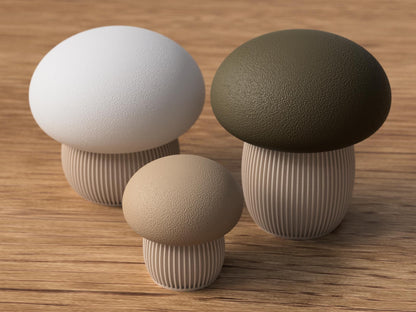 Japandi Mushroom Containers | Modern Minimalist Home Decor